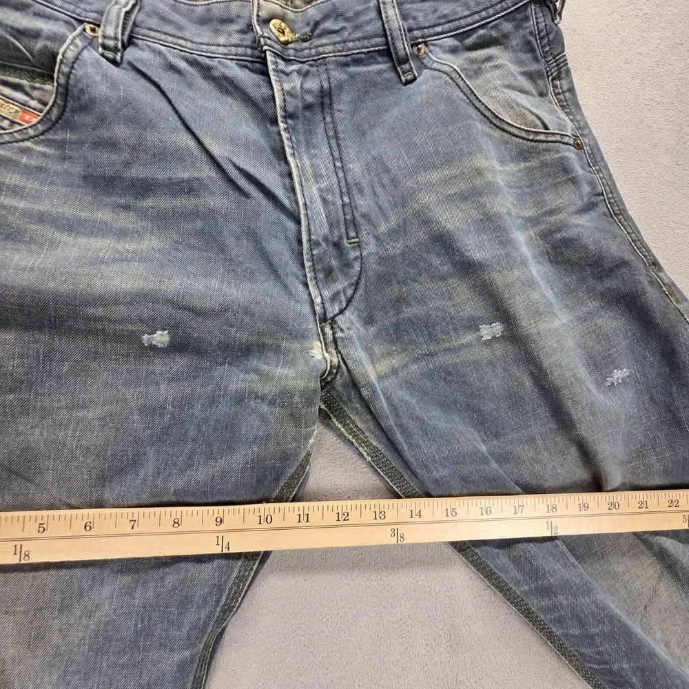 Diesel Jeans Mens 32x34 Blue Krooley Regular Slim Carrot Made in Italy 0804J